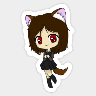 gacha wolf girl chibi Sticker